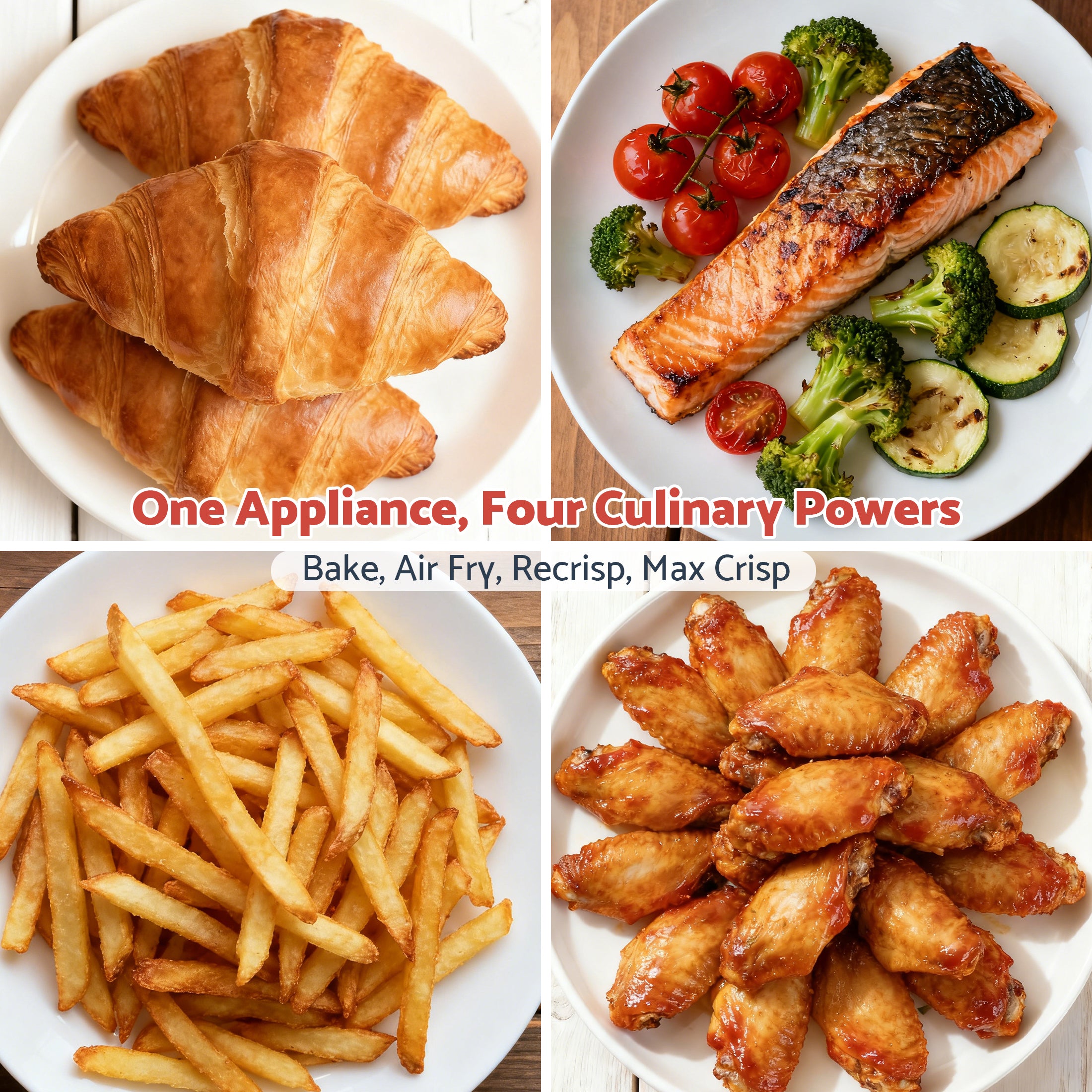 Flamemore Crispi Air Fryer with 4 Presets, Non Toxic Glass, Portable 4 QT & 6 Cup Glass Containers with Lids, Dishwasher Safe, Dark Gray