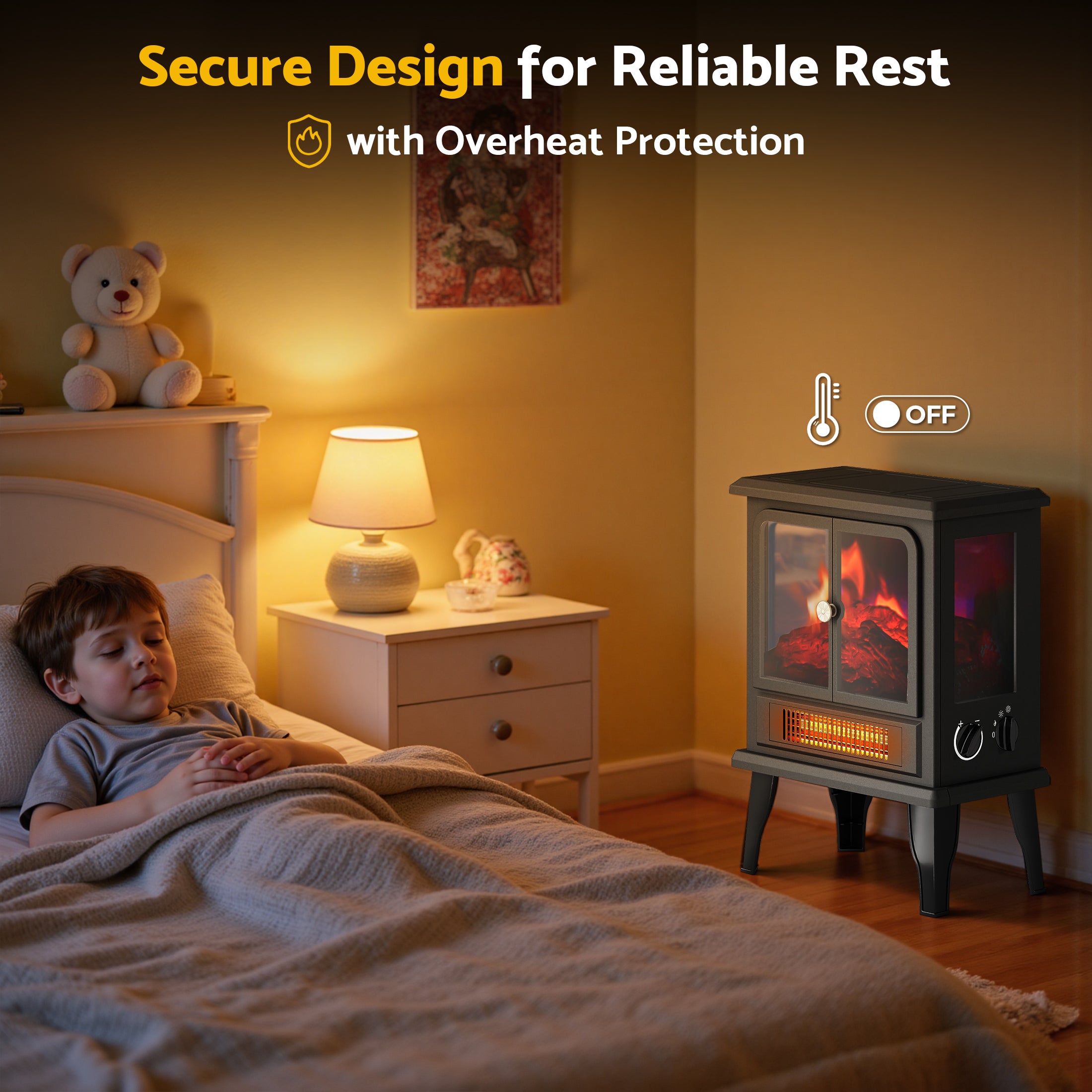 Flamemore Fireplace with Dual Doors #EAE-05 (CE0236)