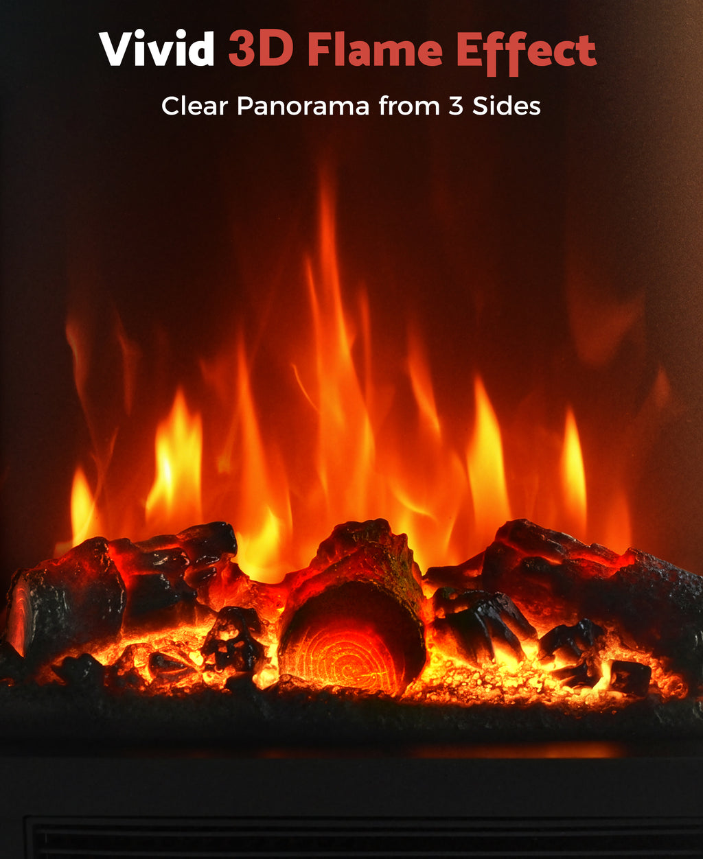 Flamemore Three-Sided Glass Fireplace #EAE-05 (CE0221)