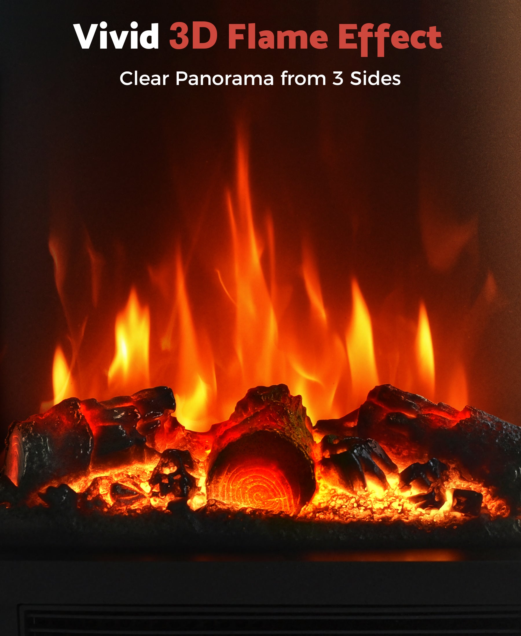 Flamemore Three-Sided Glass Fireplace #EAE-05 (CE0221)