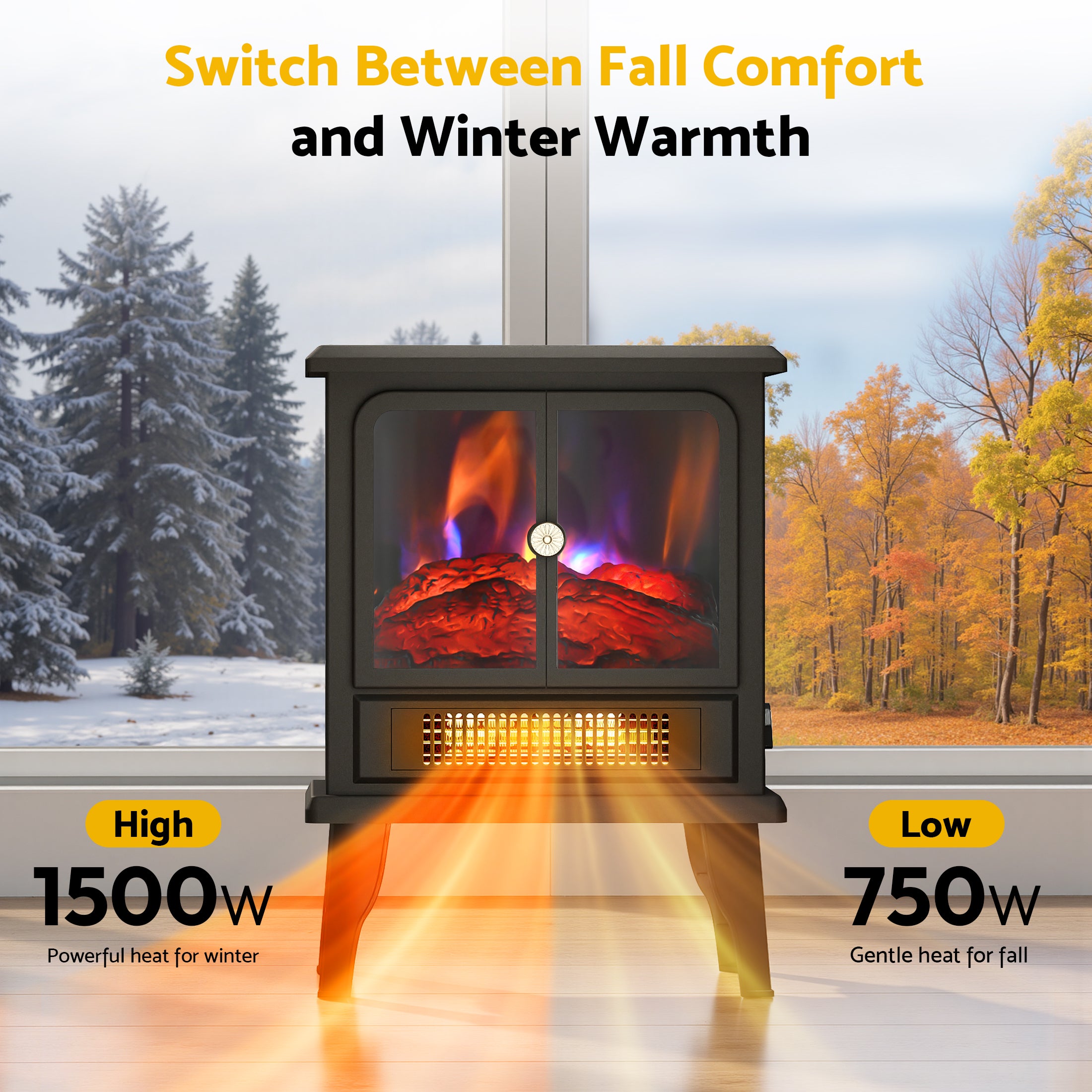 Flamemore Fireplace with Dual Doors #EAE-05 (CE0236)