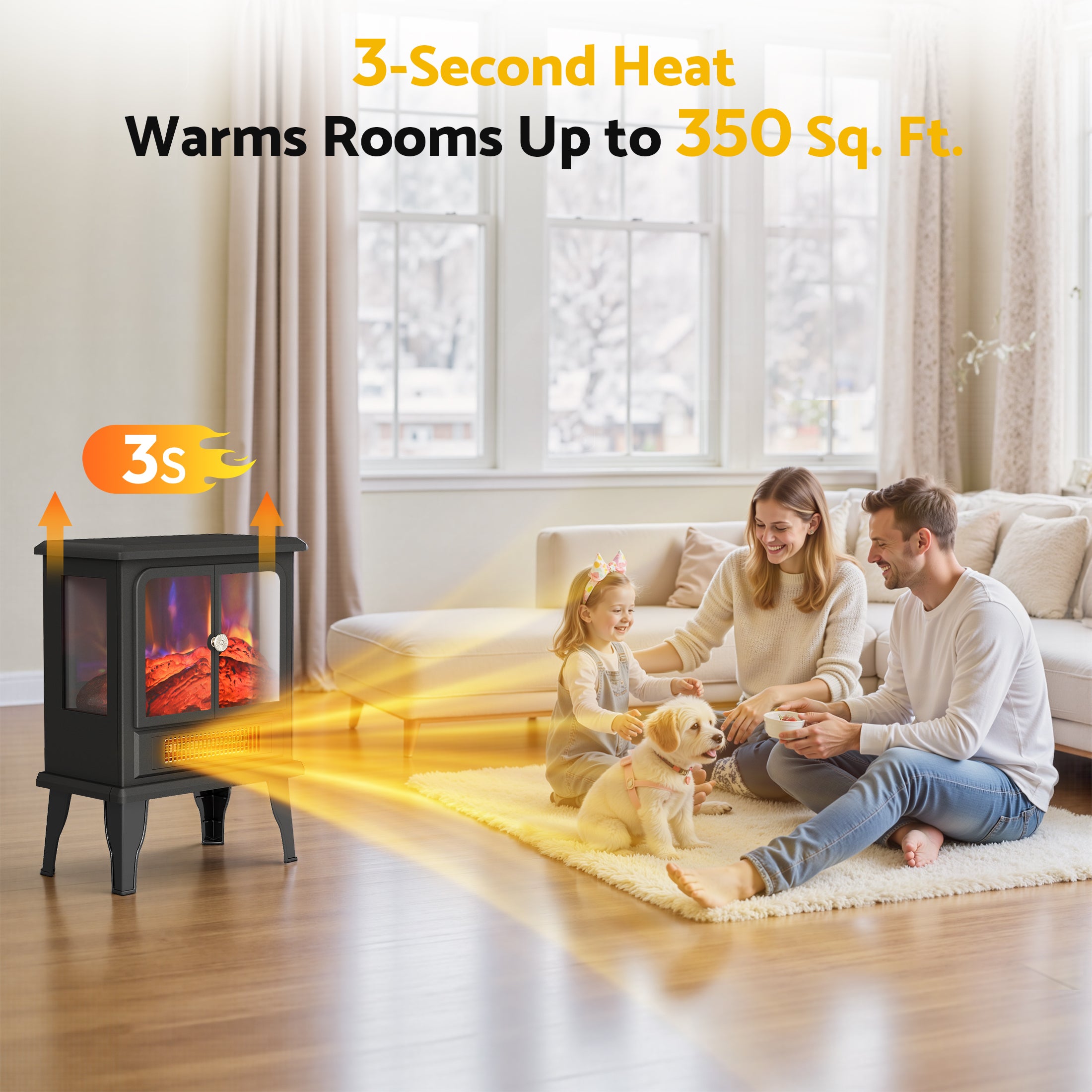 Flamemore Fireplace with Dual Doors #EAE-05 (CE0236)