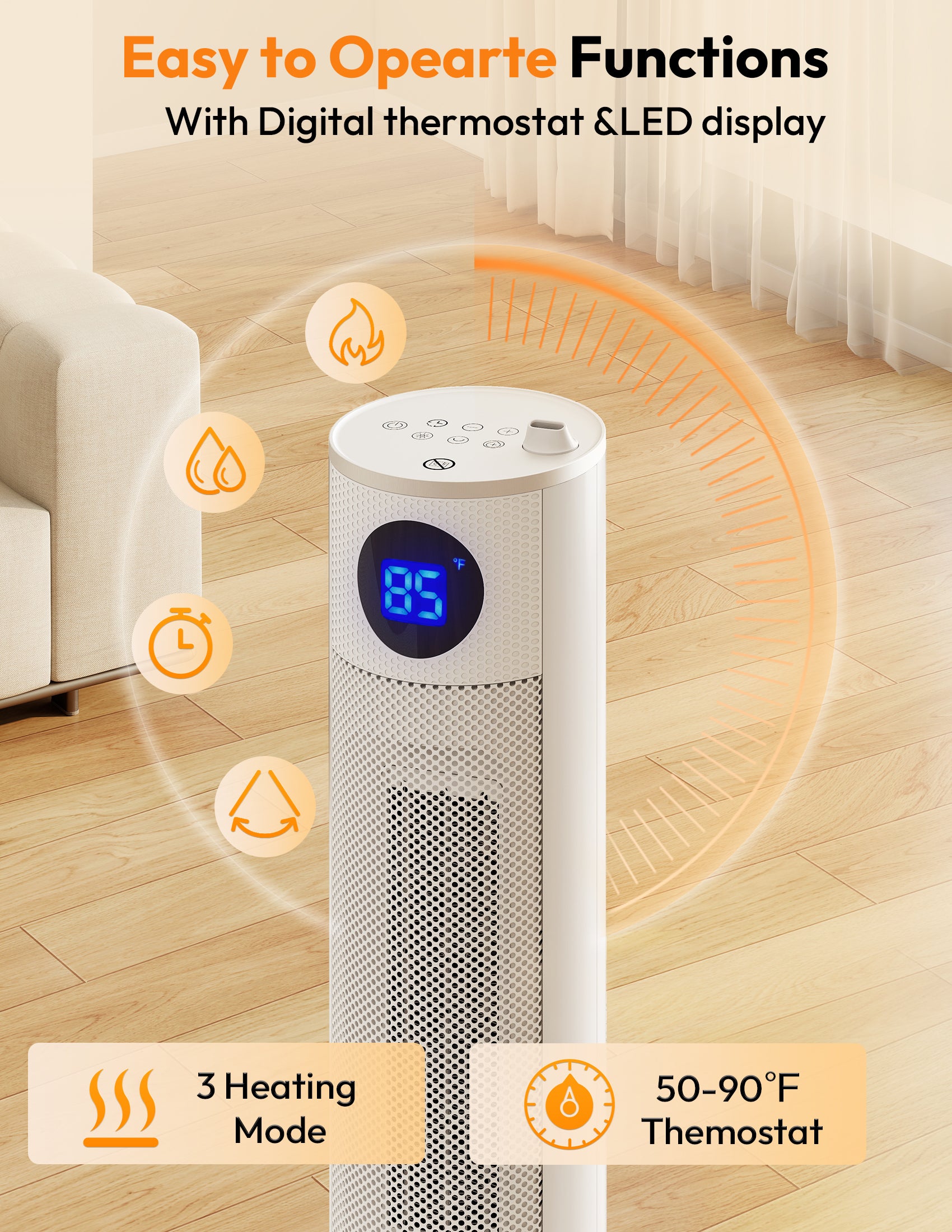Flamemore Tower Heater with Built-in Humidifier #EAE-03 (CE0225)