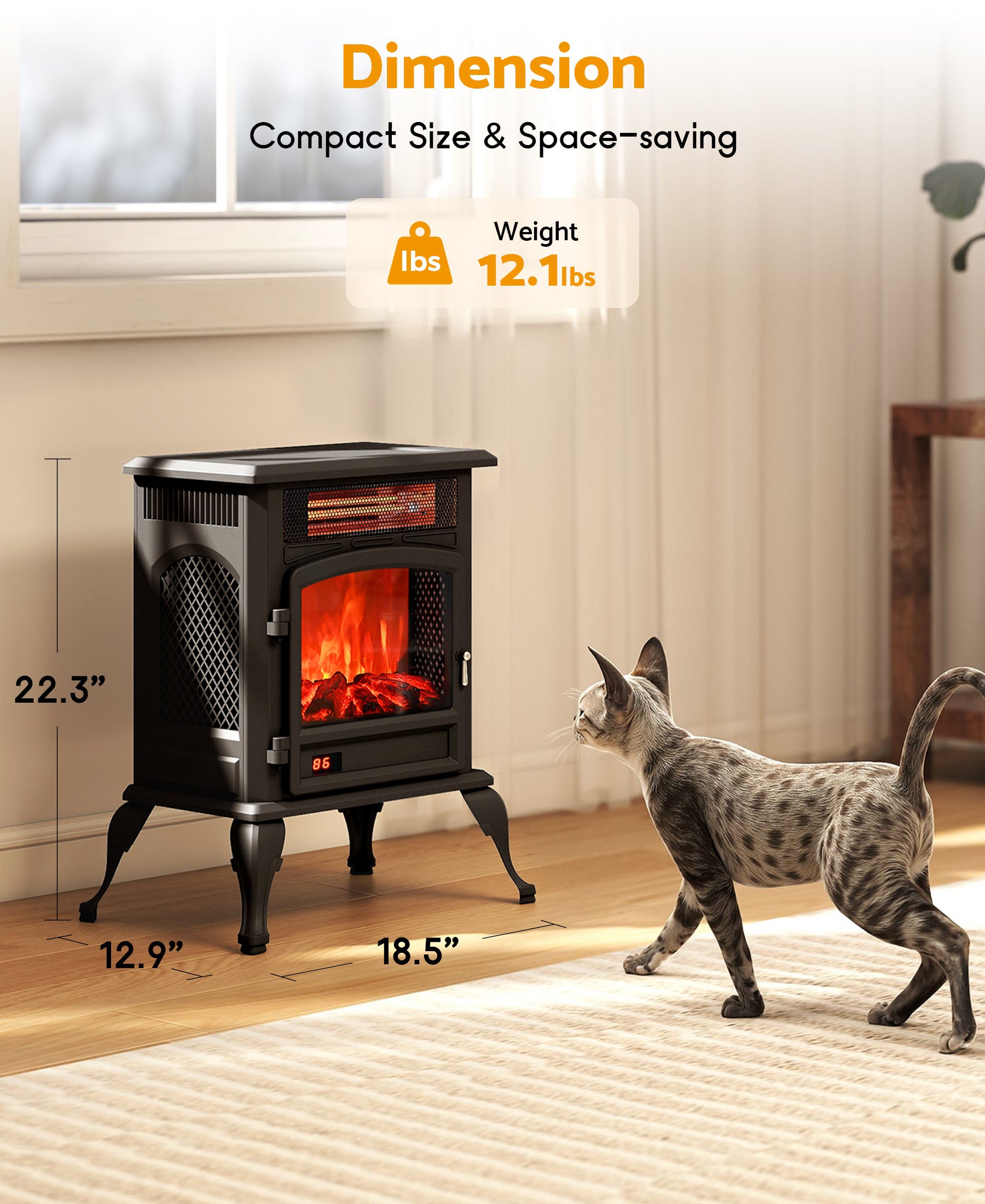 Flamemore Fireplace with Single-Door #EAE-05 (CE0220)