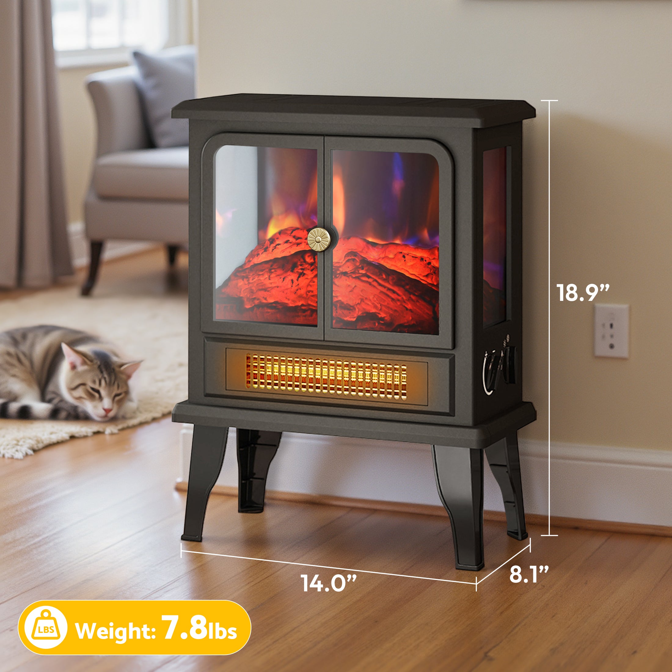Flamemore Fireplace with Dual Doors #EAE-05 (CE0236)