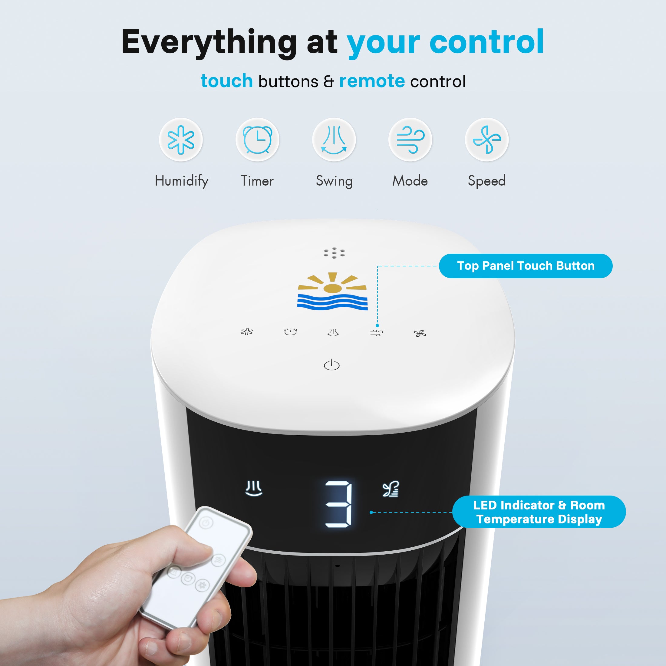 Flamemore Bladeless Tower Fan #EAF-02 (CE0194)