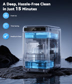 Flamemore Clear Ice Cube Maker, 8 Crystal Clear 1.2" Large Jelly Ice Cubes in 20 Mins, Slow-Melting, 24H Timer, Self-Cleaning, for Home Whiskey, Cocktails & Bourbon
