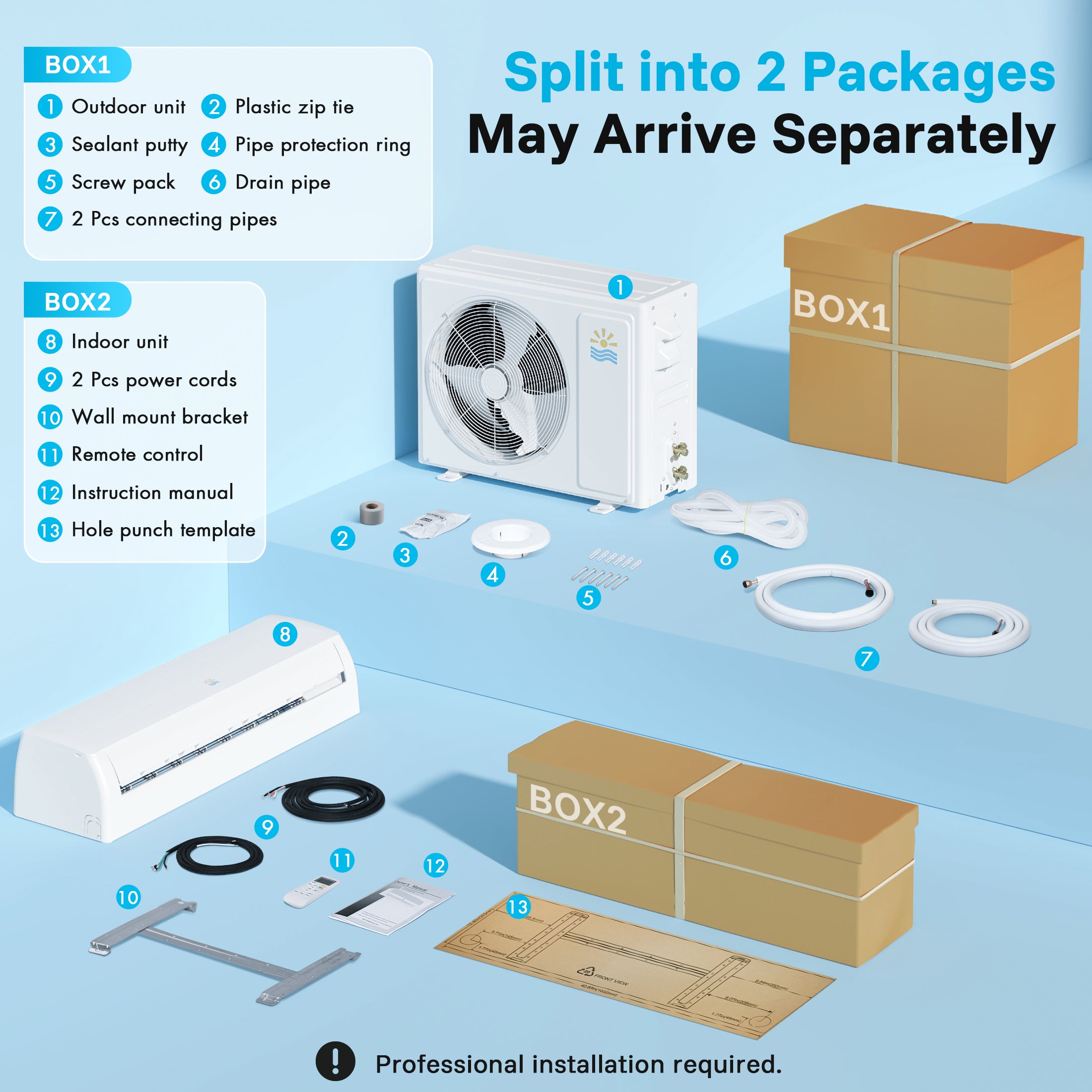 FlameMore 12000 BTU Mini Split AC #OAS-01_12K-115V
