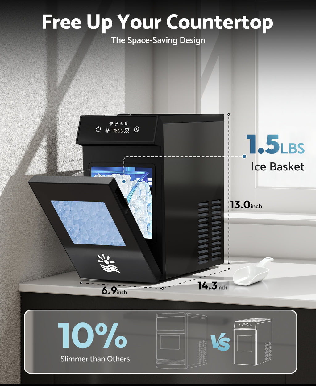 Flamemore Nugget Ice Maker Machine (CE0233)