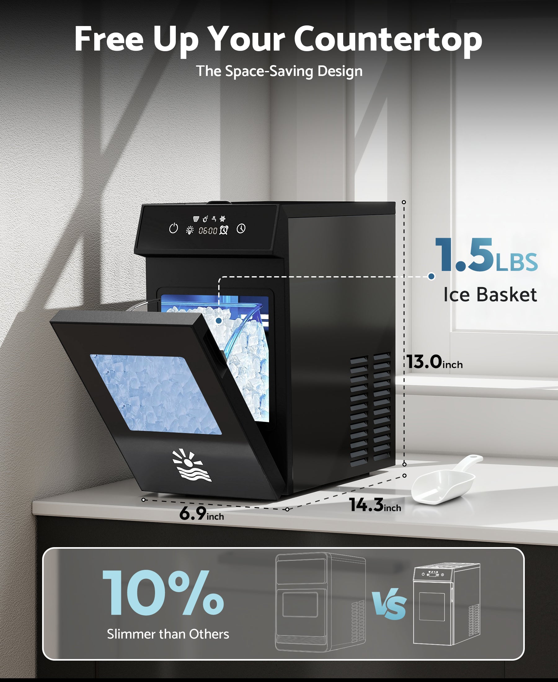 Flamemore Nugget Ice Maker Machine (CE0233)