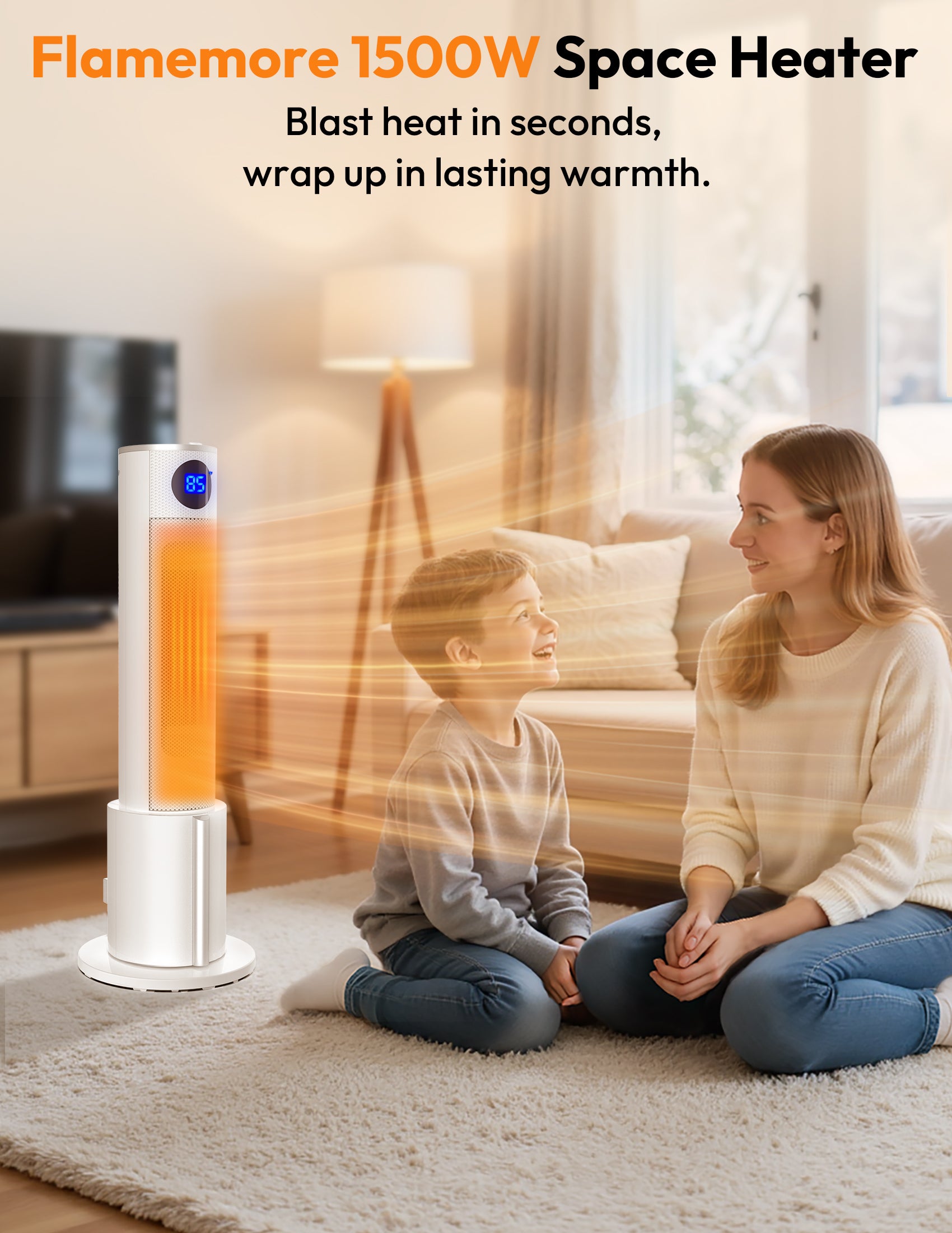 Flamemore Tower Heater with Built-in Humidifier #EAE-03 (CE0225)